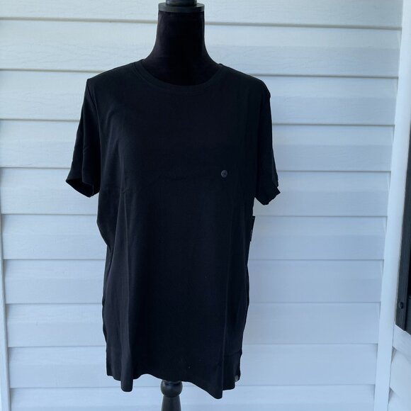 NWT EDDIE BAUER Women's Favorite Short-Sleeve Crewneck T-Shirt 2XL Black - Picture 1 of 4
